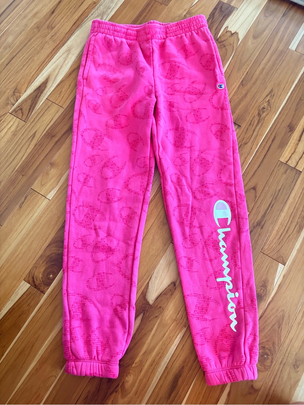 Champion Pink Logo Youth Joggers